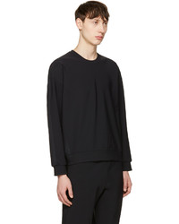 schwarzer Pullover mit einem Rundhalsausschnitt von Calvin Klein Collection