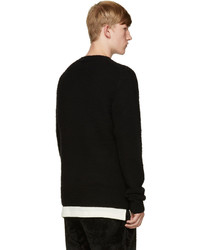 schwarzer Pullover mit einem Rundhalsausschnitt von Acne Studios