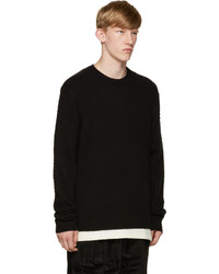 schwarzer Pullover mit einem Rundhalsausschnitt von Acne Studios