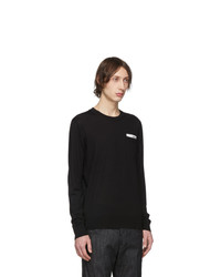 schwarzer Pullover mit einem Rundhalsausschnitt von DSQUARED2