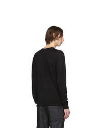 schwarzer Pullover mit einem Rundhalsausschnitt von DSQUARED2