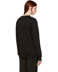 schwarzer Pullover mit einem Rundhalsausschnitt von Raf Simons