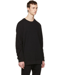 schwarzer Pullover mit einem Rundhalsausschnitt von Ann Demeulemeester