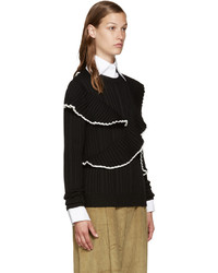 schwarzer Pullover mit einem Rundhalsausschnitt von MSGM