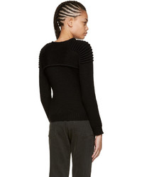 schwarzer Pullover mit einem Rundhalsausschnitt von Dsquared2