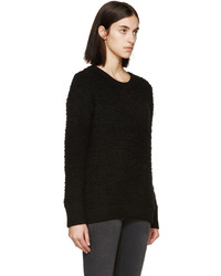 schwarzer Pullover mit einem Rundhalsausschnitt von Rag & Bone