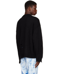 schwarzer Pullover mit einem Rundhalsausschnitt von Heron Preston