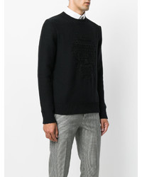 schwarzer Pullover mit einem Rundhalsausschnitt von Alexander McQueen