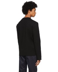 schwarzer Pullover mit einem Rundhalsausschnitt von Courrèges