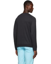 schwarzer Pullover mit einem Rundhalsausschnitt von Massimo Alba
