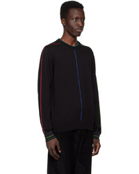 schwarzer Pullover mit einem Rundhalsausschnitt von Ps By Paul Smith