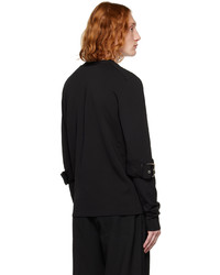 schwarzer Pullover mit einem Rundhalsausschnitt von Maximilian Davis