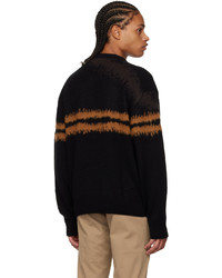 schwarzer Pullover mit einem Rundhalsausschnitt von Zegna