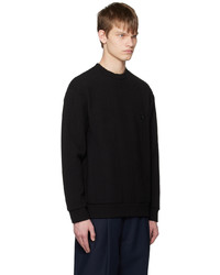 schwarzer Pullover mit einem Rundhalsausschnitt von Giorgio Armani