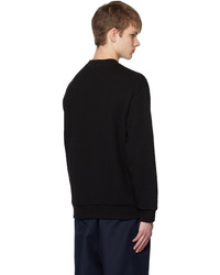 schwarzer Pullover mit einem Rundhalsausschnitt von Giorgio Armani