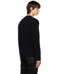 schwarzer Pullover mit einem Rundhalsausschnitt von 1017 Alyx 9Sm