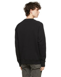 schwarzer Pullover mit einem Rundhalsausschnitt von MAISON KITSUNÉ