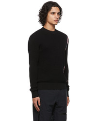 schwarzer Pullover mit einem Rundhalsausschnitt von Moncler