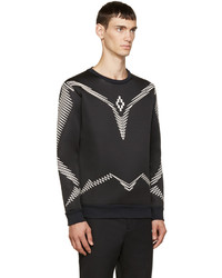 schwarzer Pullover mit einem Rundhalsausschnitt von Marcelo Burlon County of Milan