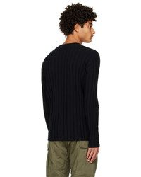 schwarzer Pullover mit einem Rundhalsausschnitt von 1017 Alyx 9Sm