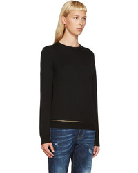 schwarzer Pullover mit einem Rundhalsausschnitt von Dsquared2