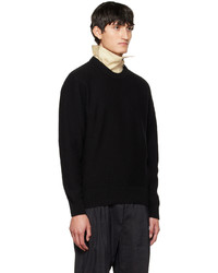schwarzer Pullover mit einem Rundhalsausschnitt von Lemaire