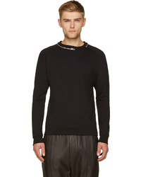 schwarzer Pullover mit einem Rundhalsausschnitt von Saint Laurent