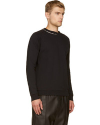 schwarzer Pullover mit einem Rundhalsausschnitt von Saint Laurent