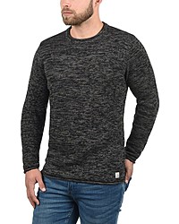 schwarzer Pullover mit einem Rundhalsausschnitt von BLEND