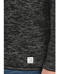 schwarzer Pullover mit einem Rundhalsausschnitt von BLEND