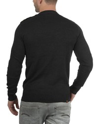 schwarzer Pullover mit einem Rundhalsausschnitt von BLEND