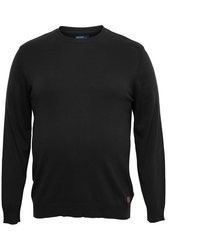 schwarzer Pullover mit einem Rundhalsausschnitt von BLEND