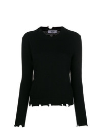 schwarzer Pullover mit einem Rundhalsausschnitt von Blugirl