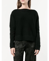 schwarzer Pullover mit einem Rundhalsausschnitt von Proenza Schouler