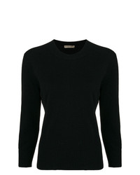 schwarzer Pullover mit einem Rundhalsausschnitt von Bottega Veneta