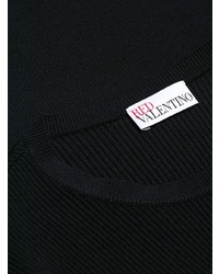 schwarzer Pullover mit einem Rundhalsausschnitt von RED Valentino