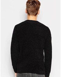 schwarzer Pullover mit einem Rundhalsausschnitt von Asos