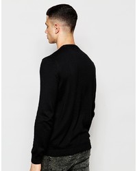 schwarzer Pullover mit einem Rundhalsausschnitt von Asos