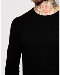 schwarzer Pullover mit einem Rundhalsausschnitt von Asos