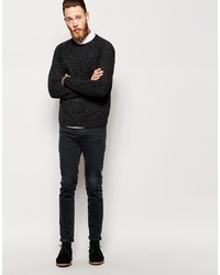 schwarzer Pullover mit einem Rundhalsausschnitt von Asos