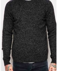 schwarzer Pullover mit einem Rundhalsausschnitt von Asos