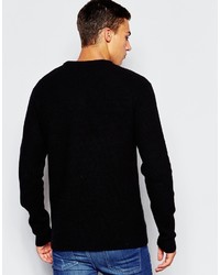 schwarzer Pullover mit einem Rundhalsausschnitt von Asos