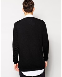 schwarzer Pullover mit einem Rundhalsausschnitt von Asos