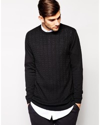 schwarzer Pullover mit einem Rundhalsausschnitt von Asos