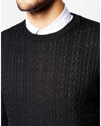 schwarzer Pullover mit einem Rundhalsausschnitt von Asos