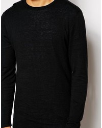 schwarzer Pullover mit einem Rundhalsausschnitt von Asos