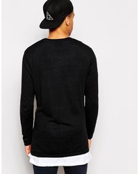 schwarzer Pullover mit einem Rundhalsausschnitt von Asos