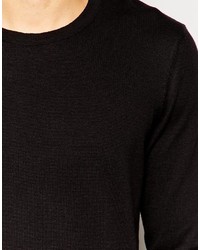 schwarzer Pullover mit einem Rundhalsausschnitt von Asos