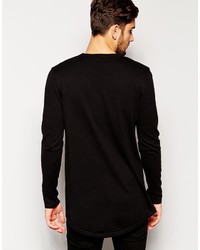 schwarzer Pullover mit einem Rundhalsausschnitt von Asos