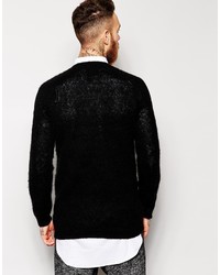 schwarzer Pullover mit einem Rundhalsausschnitt von Asos